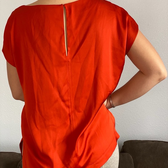 Vince sexy orange silk top. - Picture 9 of 10